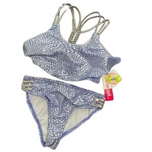 Penelope Mack LTD Girl's Swimwear Purple Silver Size 12 NWT